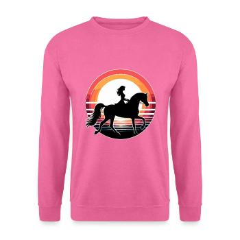 Fille de cheval arabe - Sweat-shirt Unisexe - rose - Devant