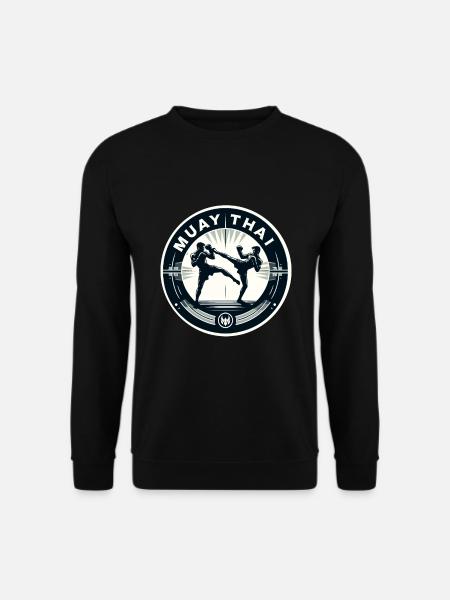 Muay Thai Illustration - Unisex Pullover - Schwarz