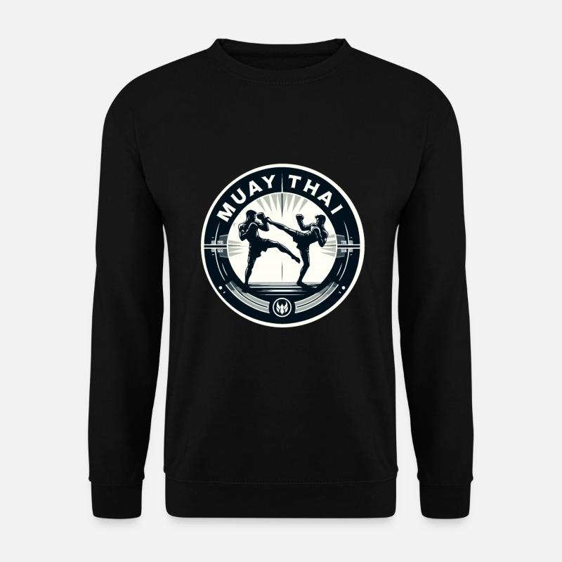 Muay Thai Illustration - Unisex Sweatshirt - black