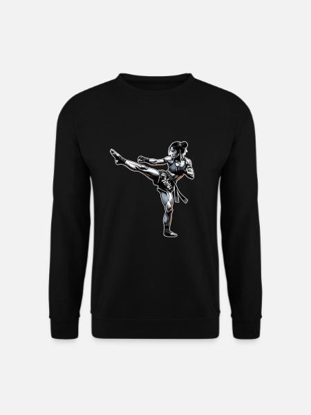 Muay Thai Frau - Unisex Pullover - Schwarz