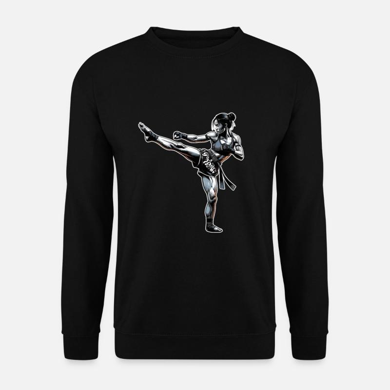 Muay Thai Frau - Unisex Pullover - Schwarz