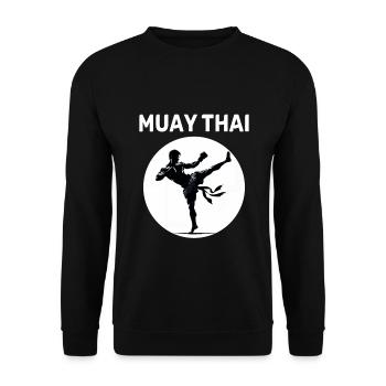Combattant de Muay Thaï - Sweat-shirt Unisexe - noir - Devant - Alina (178cm) & Michal (187cm)