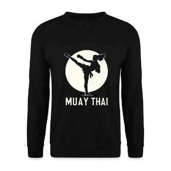Muay Thai Woman - Unisex Sweatshirt - black - Front - Alina (178cm) & Michal (187cm)