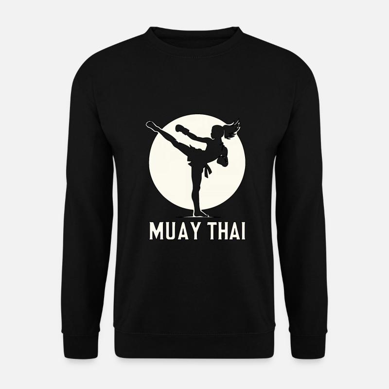 Muay Thai Woman - Unisex Sweatshirt - black