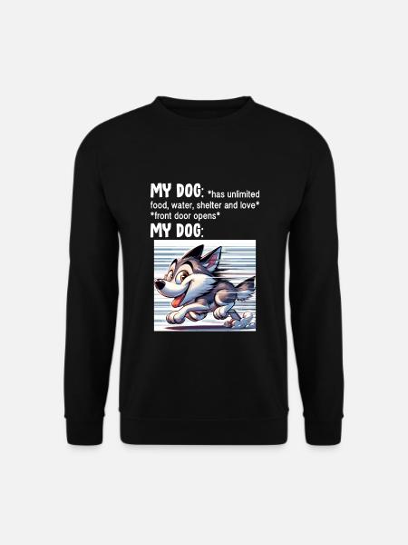 Funny Husky Meme - Unisex Sweatshirt - black