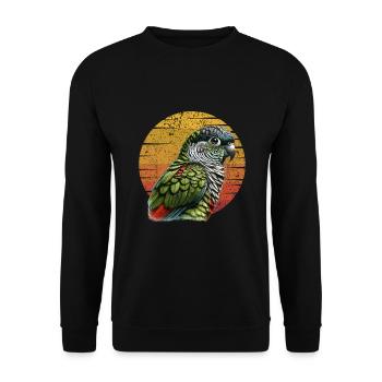 Green Cheeked Conure Cute Conure Parrot - Unisex Sweatshirt - black - Front - Alina (178cm) & Michal (187cm)
