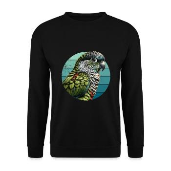 Green Cheeked Conure Art Cute Conure - Unisex Sweatshirt - black - Front - Alina (178cm) & Michal (187cm)