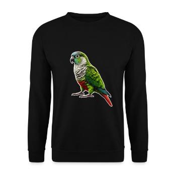 Green Cheeked Conure Drawing Conure Parrot - Unisex Sweatshirt - black - Front - Alina (178cm) & Michal (187cm)