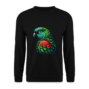 Green Cheeked Conure Cute Conure Parrot - Unisex Sweatshirt - black - Front - Alina (178cm) & Michal (187cm)