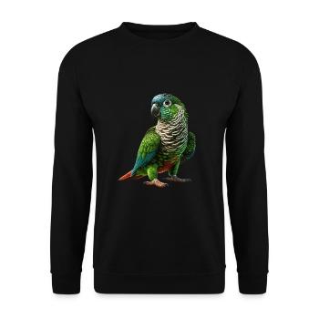 Green Cheeked Conure Drawing Conure Parrot - Unisex Sweatshirt - black - Front - Alina (178cm) & Michal (187cm)