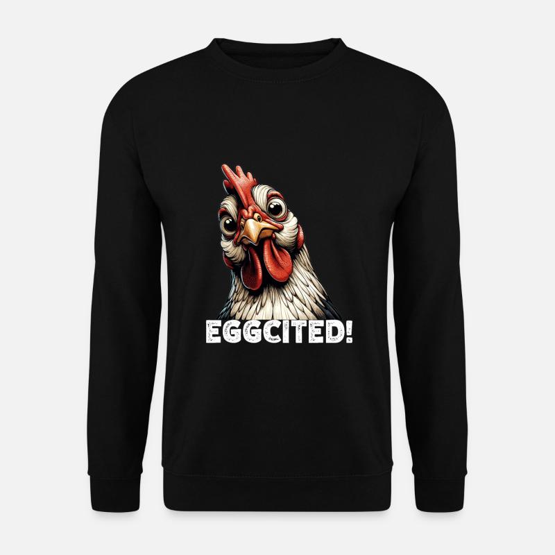 Funny Chicken Chicken Funny Image - Unisex Sweatshirt - black