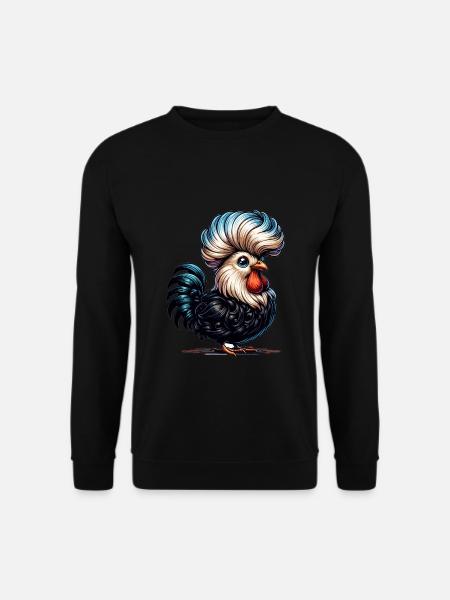 Polish Crested Chicken Polish Chicken - Unisex Sweatshirt - black