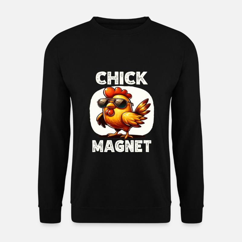 Funny Chicken Chicken Funny Image - Unisex Sweatshirt - black