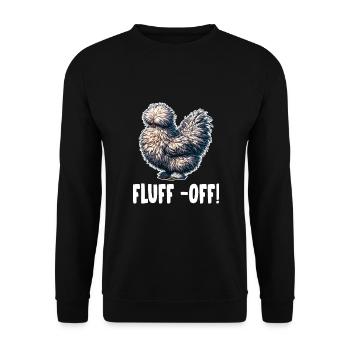 Funny Silkie Chicken Fluffy Chicken Silkie Hens - Unisex Sweatshirt - black - Front - Alina (178cm) & Michal (187cm)