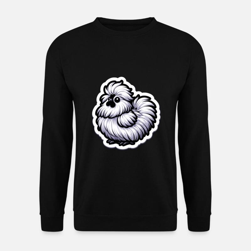 Silkie Chicken Fluffy Chicken Silkies - Unisex Pullover - Schwarz