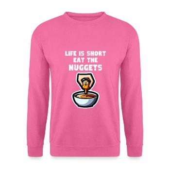 Chicken Nuggets Lustiger Chicken Nuggets Spruch - Unisex Pullover - Pink - Vorne