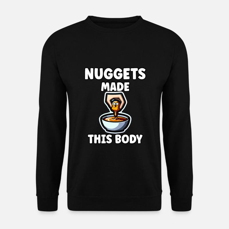Chicken Nuggets Meme Chicken Nugget Zitat - Unisex Pullover - Schwarz