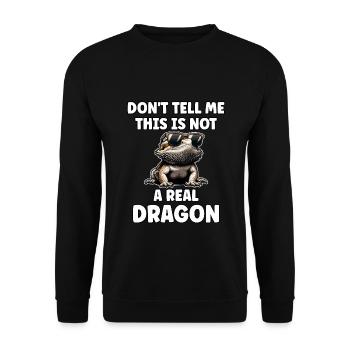 Bearded Dragon Saying Lizard Gecko - Unisex Sweatshirt - black - Front - Alina (178cm) & Michal (187cm)