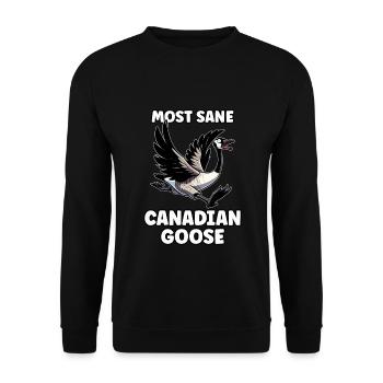 Funny Canadian Goose Meme - Unisex Sweatshirt - black - Front - Alina (178cm) & Michal (187cm)
