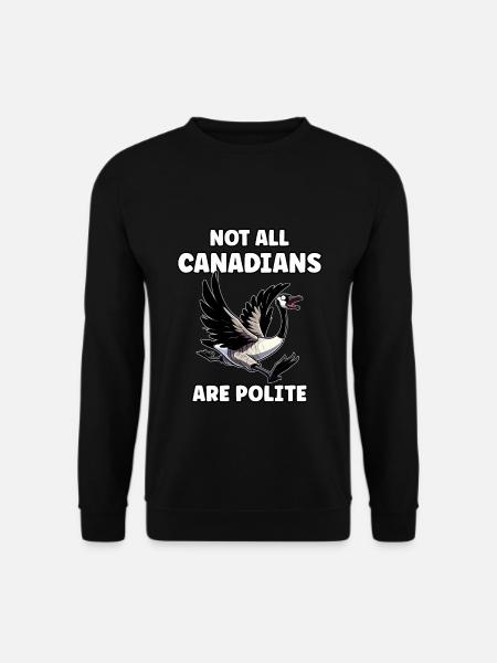 Oie canadienne en colère Meme Canadiens - Sweat-shirt Unisexe - noir