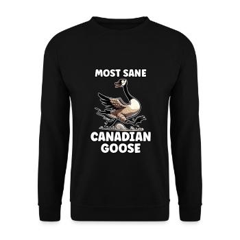 Wütende kanadische Gans lustige Gans Meme - Unisex Pullover - Schwarz - Vorne - Alina (178cm) & Michal (187cm)