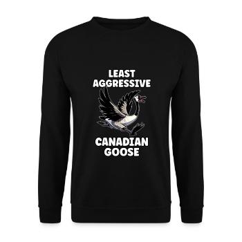 Canadian Goose Meme - Unisex Sweatshirt - black - Front - Alina (178cm) & Michal (187cm)