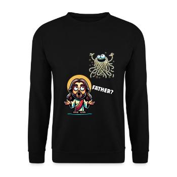 Drôle Athée Anti Religion Fier Athée - Sweat-shirt Unisexe - noir - Devant - Alina (178cm) & Michal (187cm)