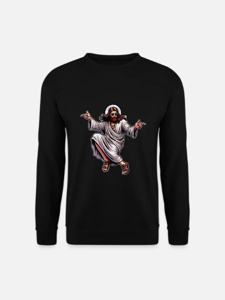 Dancing Jesus Break Dancing Jesus Funny Jesus t - Unisex Sweatshirt - black