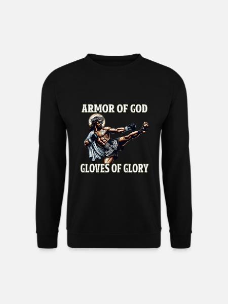 LustigJesus Gott Muay Thai Christliches Geschenk - Unisex Pullover - Schwarz