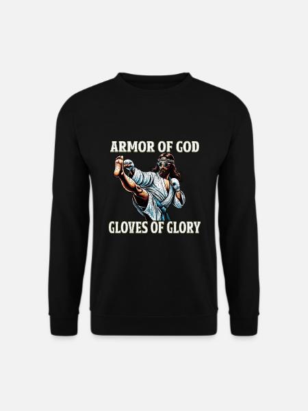Divertido Muay Thai Señor Jesús Boxeo Tailandés Cristiano - Unisex sweater - sort