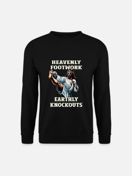 Drôle Muay Thaï Seigneur Jésus Boxe Thaïlandaise Kickboxing - Sweat-shirt Unisexe - noir