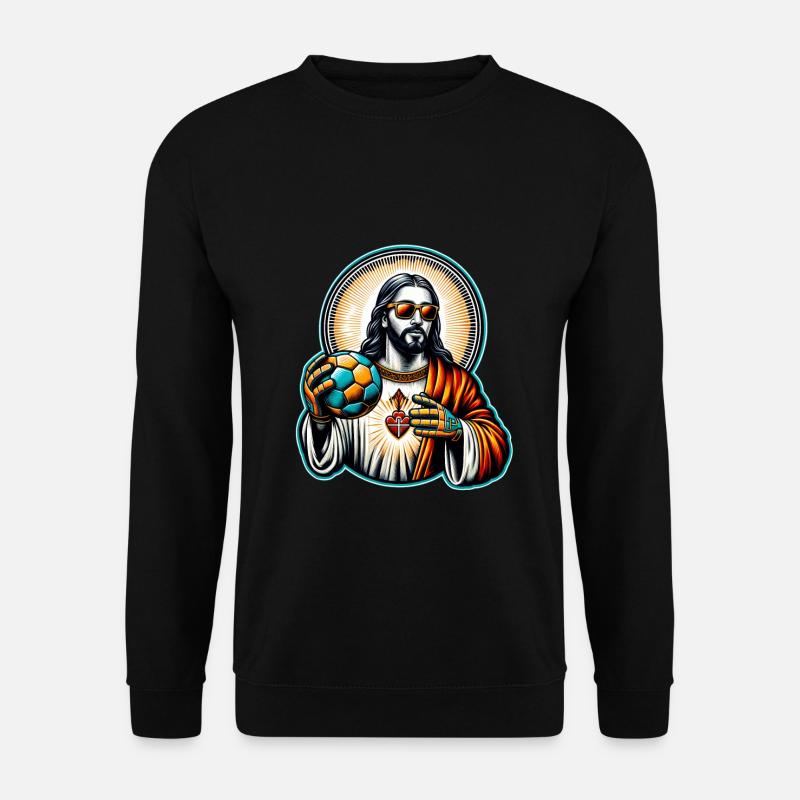 Funny Handball Jesus Christian Gift - Unisex Sweatshirt - black