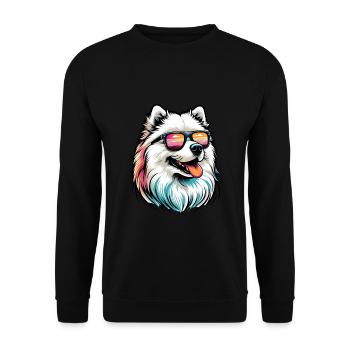 Samoyed Dog Gifts Cute Samoyed Dog Graphic - Unisex Sweatshirt - black - Front - Alina (178cm) & Michal (187cm)