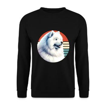 Samoyed Dog Gifts Cute Samoyed Dog Graphic - Unisex Sweatshirt - black - Front - Alina (178cm) & Michal (187cm)