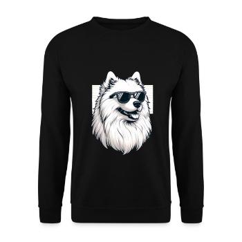 Samoyed Dog Gifts Cute Samoyed Dog Graphic - Unisex Sweatshirt - black - Front - Alina (178cm) & Michal (187cm)