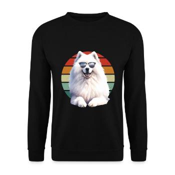 Samoyed Dog Gifts Cute Samoyed Dog Graphic - Unisex Sweatshirt - black - Front - Alina (178cm) & Michal (187cm)