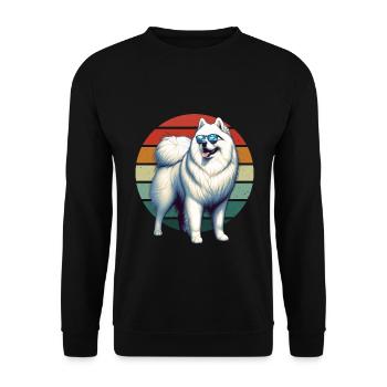 Samoyed Dog Gifts Cute Samoyed Dog Graphic - Unisex Sweatshirt - black - Front - Alina (178cm) & Michal (187cm)