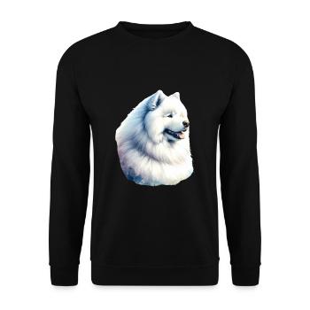 Samoyed Dog Gifts Cute Samoyed Dog Graphic - Unisex Sweatshirt - black - Front - Alina (178cm) & Michal (187cm)