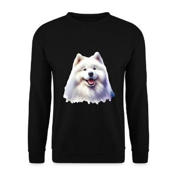 Samoyed Dog Gifts Cute Samoyed Dog Graphic - Unisex Sweatshirt - black - Front - Alina (178cm) & Michal (187cm)