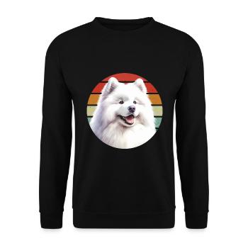 Samoyed Dog Gifts Cute Samoyed Dog Graphic - Unisex Sweatshirt - black - Front - Alina (178cm) & Michal (187cm)