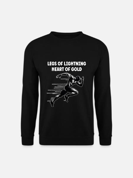 Bahnläufer Sprinter Sprint 100m Sprinter - Unisex Pullover - Schwarz