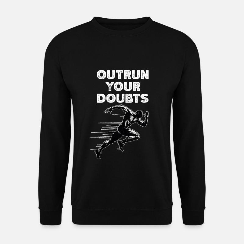 Bahnläufer Sprinter Sprint 100m Sprinter - Unisex Pullover - Schwarz