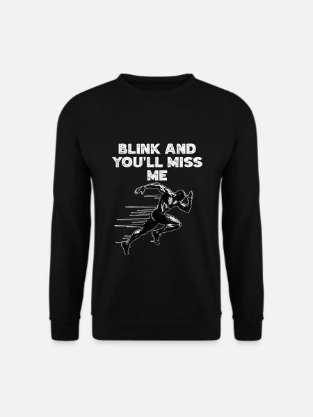 Bahnläufer Sprinter Sprint 100m Sprinter - Unisex Pullover - Schwarz