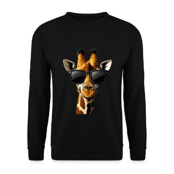 Girafes drôles dessiné girafe cadeau - Sweat-shirt Unisexe - noir - Devant - Alina (178cm) & Michal (187cm)
