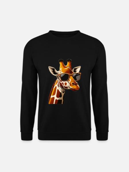 Girafes drôles dessiné girafe cadeau - Sweat-shirt Unisexe - noir