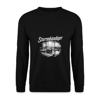 Dompteur de tempêtes Mer du Nord Mer Baltique Passion - Sweat-shirt Unisexe - noir - Devant - Alina (178cm) & Michal (187cm)