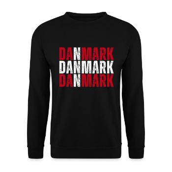 Flagge von Dänemark, dänischer Stolz - Unisex Pullover - Schwarz - Vorne - Alina (178cm) & Michal (187cm)