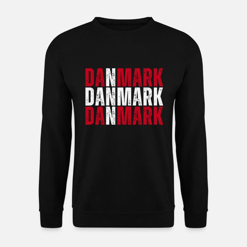 Flag of Denmark, Danish pride - Unisex Sweatshirt - black