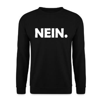 Nein - Unisex Pullover - Schwarz - Vorne - Alina (178cm) & Michal (187cm)