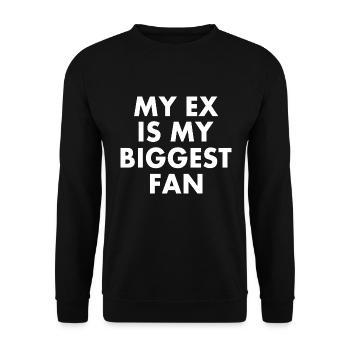 my ex is my biggest fan - Unisex Sweatshirt - black - Front - Alina (178cm) & Michal (187cm)